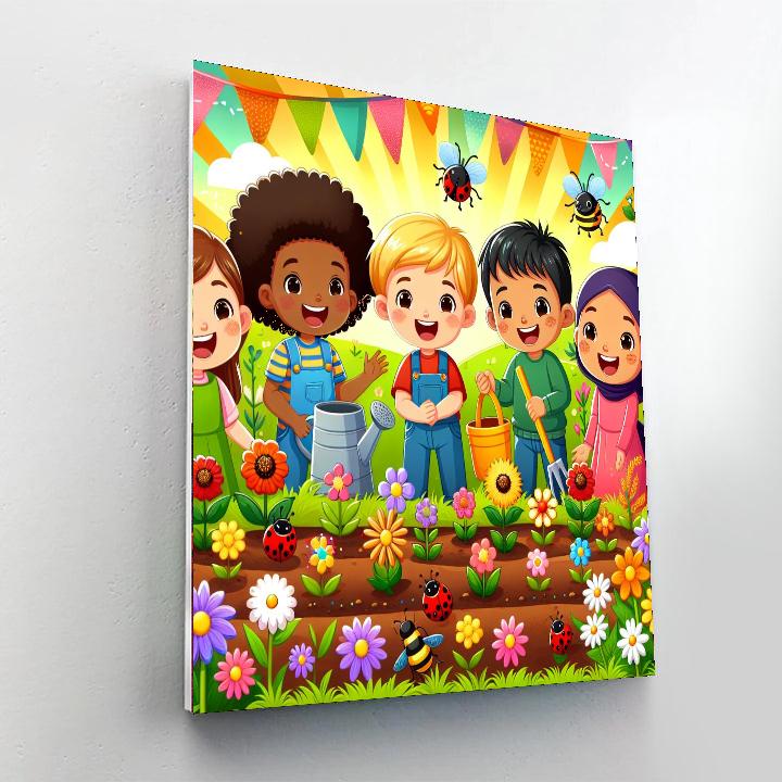 Gardening Friends Painting Number Kit