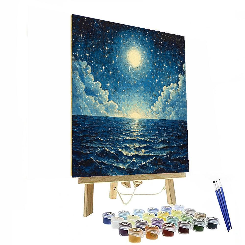 René Magritte Inspired Astral Enigma  Paint By Numbers Kits