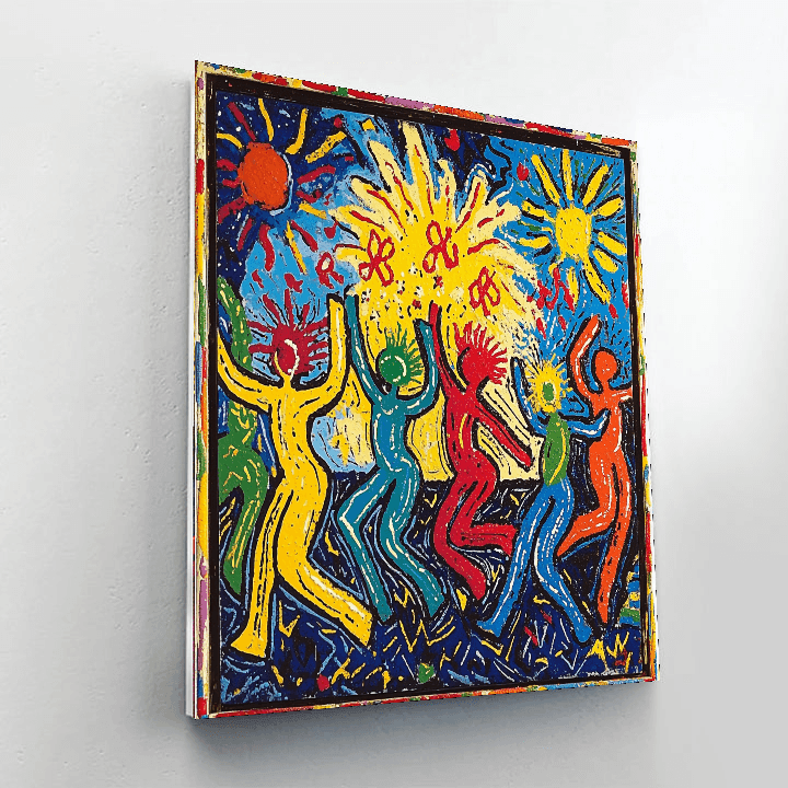 Keith Haring Inspired Carnival Delight  DIY Paint By Numbers