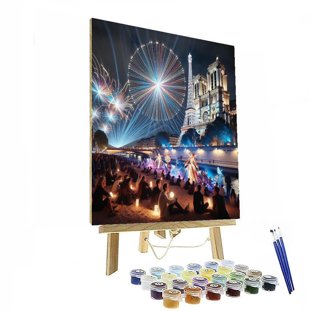 Vivid Lights - Paris, France Number Painting