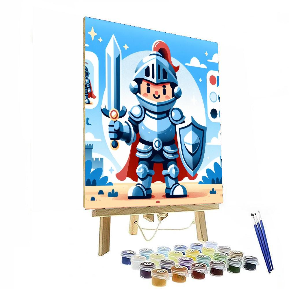 Brave Knight Adventure Paint By Numbers Art