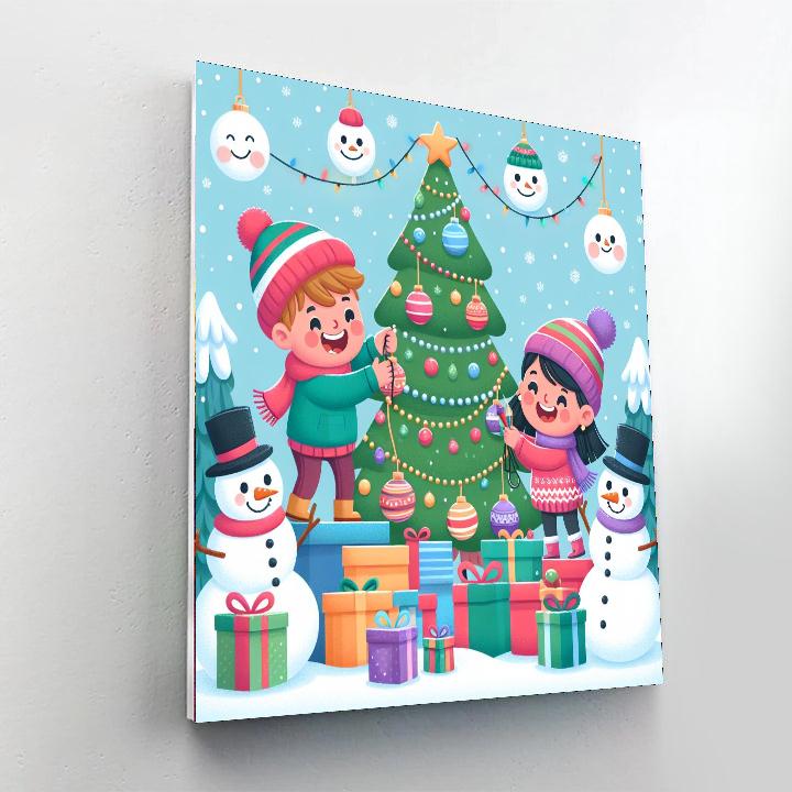 Charming Holiday Wonderland Numbered Painting Kits