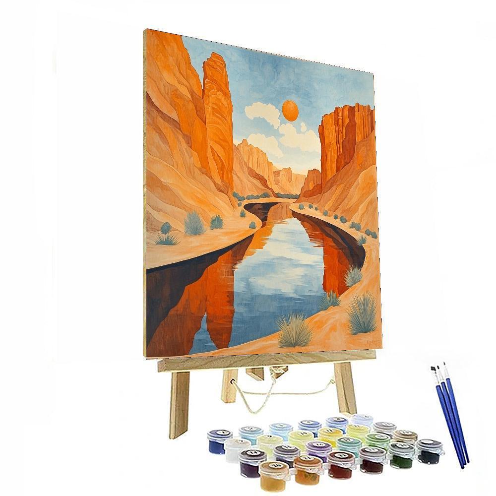 Georgia O'Keeffe Inspired O'Keeffe's Secluded Canyon  Numbered Painting Kits