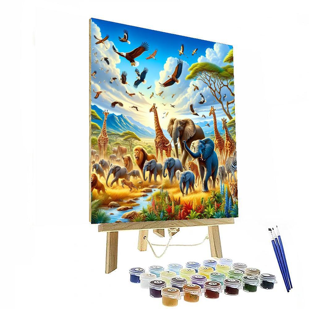 Safari Wildlife Wonder Paint By Numbers Art