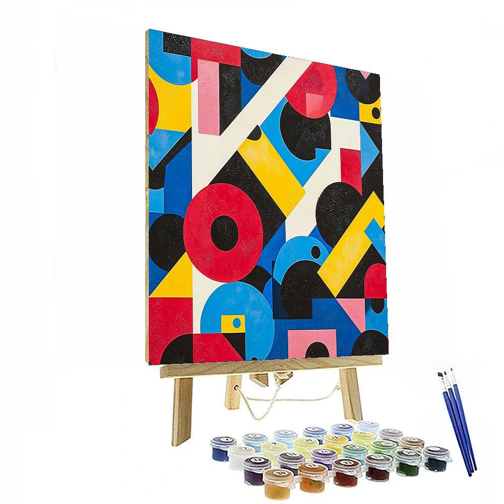 Kazimir Malevich Inspired Colorful Geometry  Paint By Color