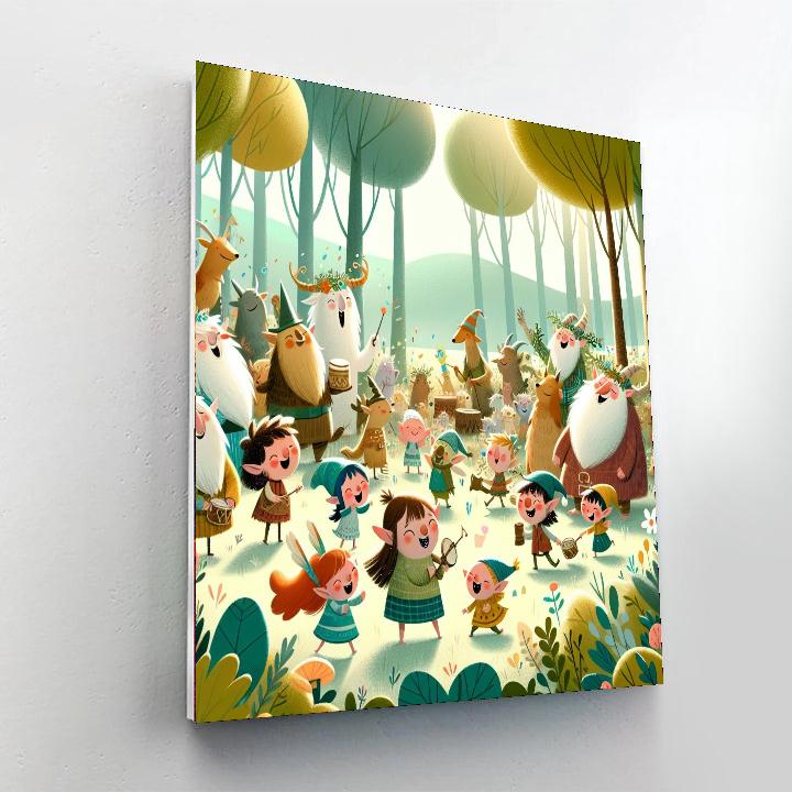 Forest Folklore Festival Paint By Numbers Art