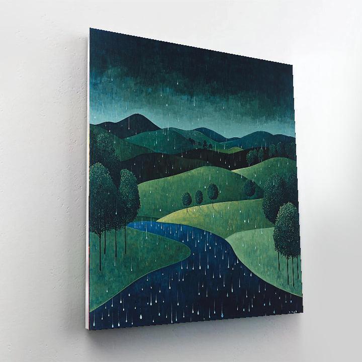 Nandalal Bose Inspired Echoes Of Tranquil Rain  Paint By Number