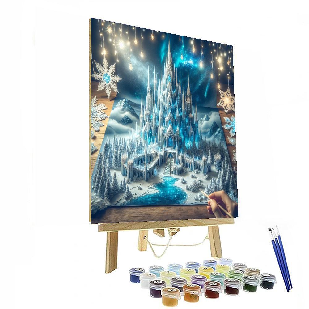 Ethereal Ice Castle Realm Painting Number Kit