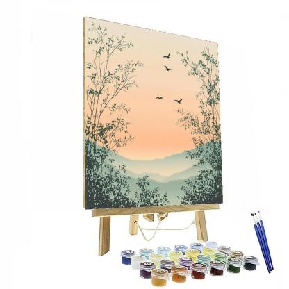 Nandalal Bose Inspired Dawn Chorus Reverie  Painting Number Kit