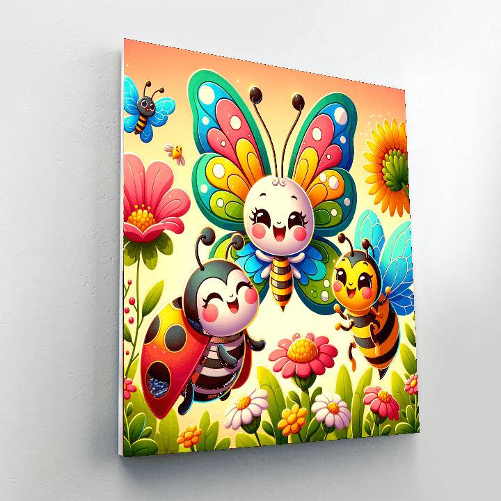 Charming Insect Friends Painting By Numbers Kit