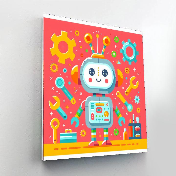 Funky Robot Funhouse Paint By Number
