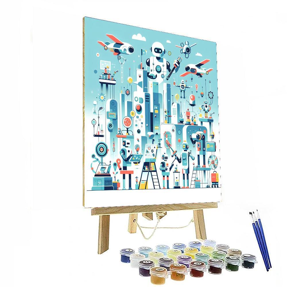 Robot Discovery Quest Painting By Numbers Kit