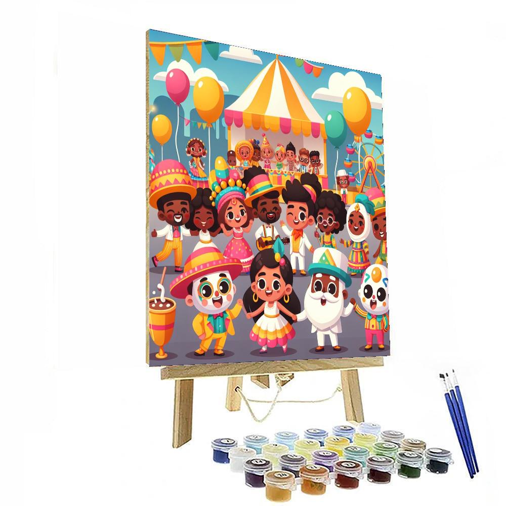 Charming Carnival Characters Paint By Number