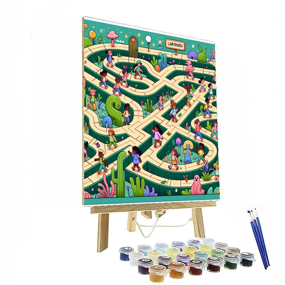 Magic Labyrinth Number Painting