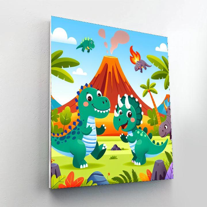 Dino Friends Numbered Painting Kits