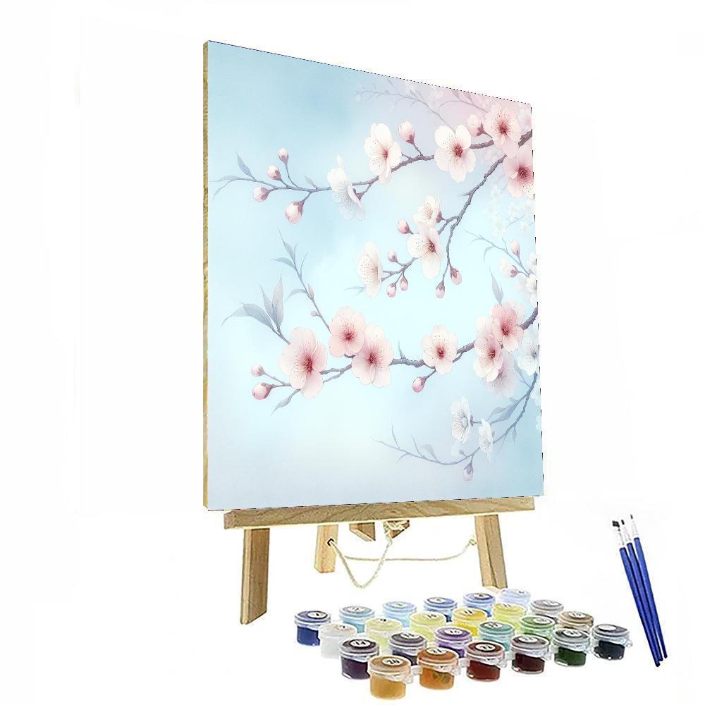 Radiant Cherry Blossom Dreams Paint By Numbers