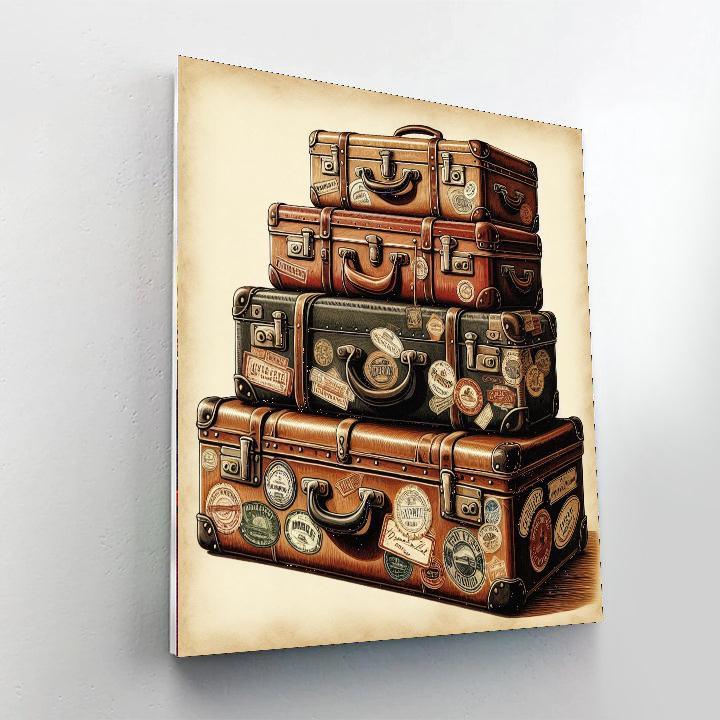 Exquisite Vintage Travel Numbered Painting Kits