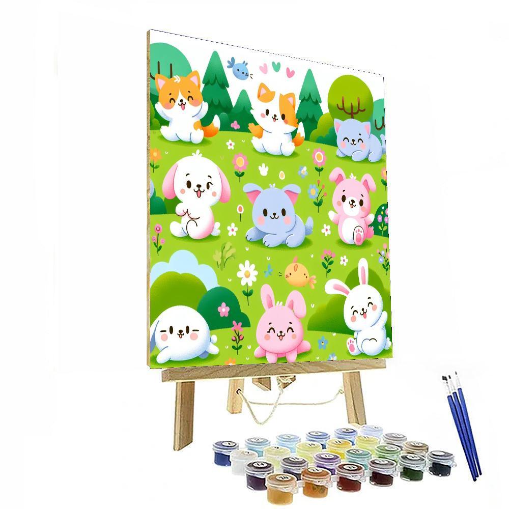 Adorable Animals Painting Number Kit