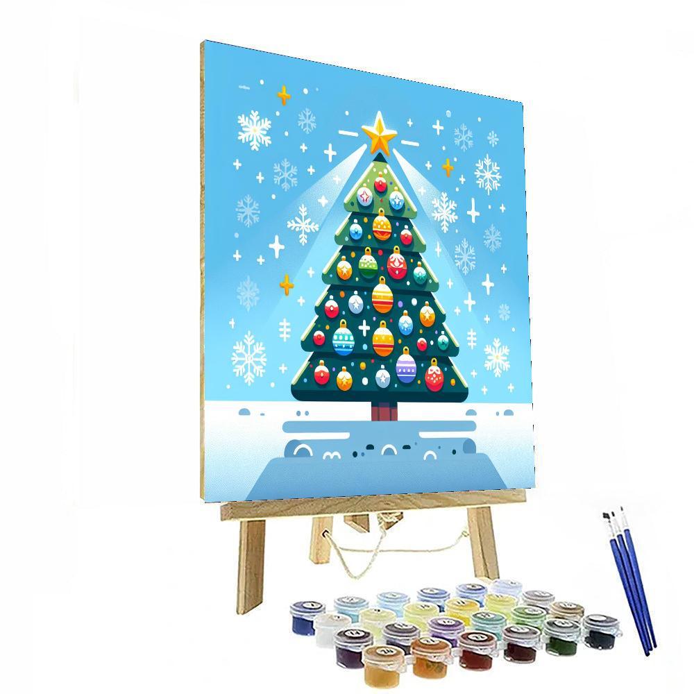 Joyful Christmas Tree Paint By Number