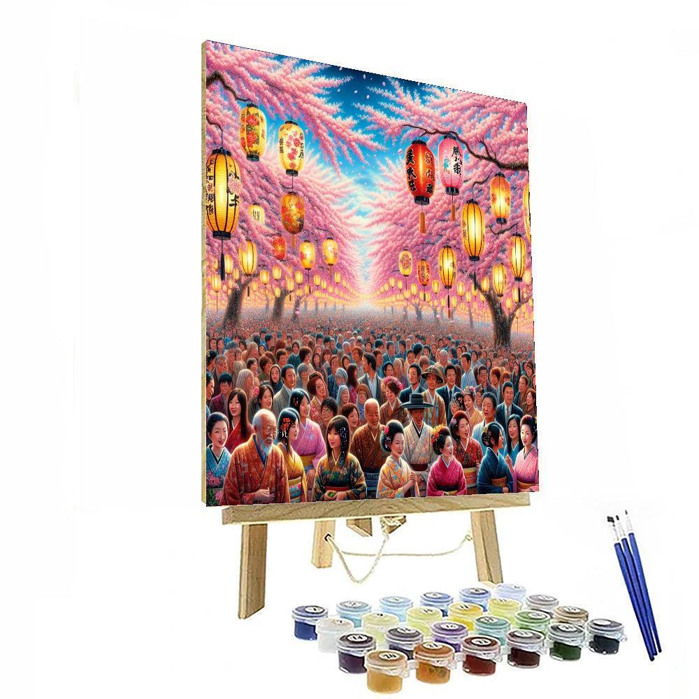 Cherry Blossom Festival Celebration DIY Paint By Numbers