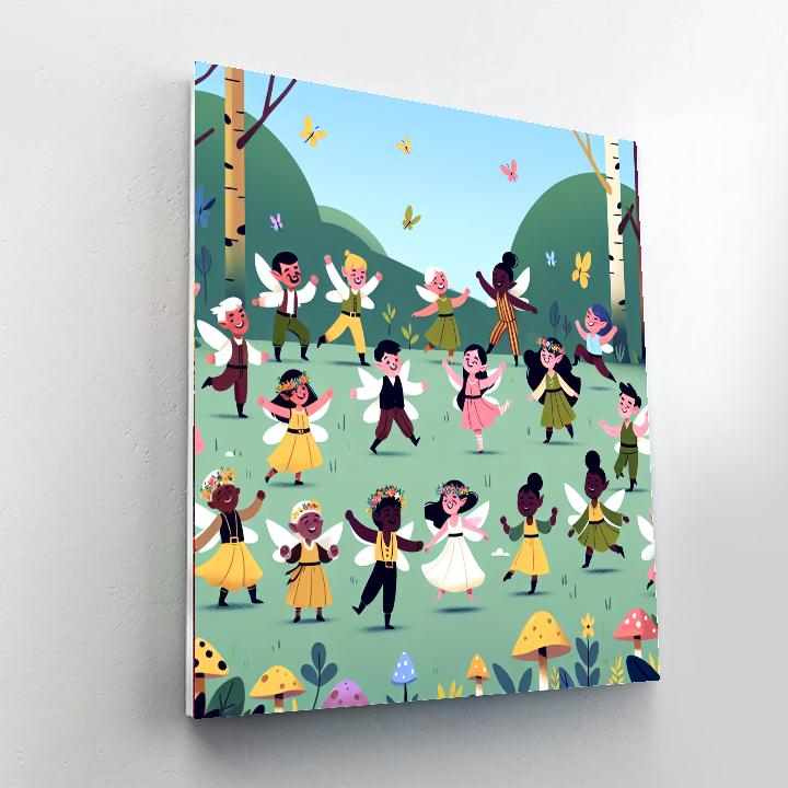 Forest Faerie's Enchanted Gathering Number Painting