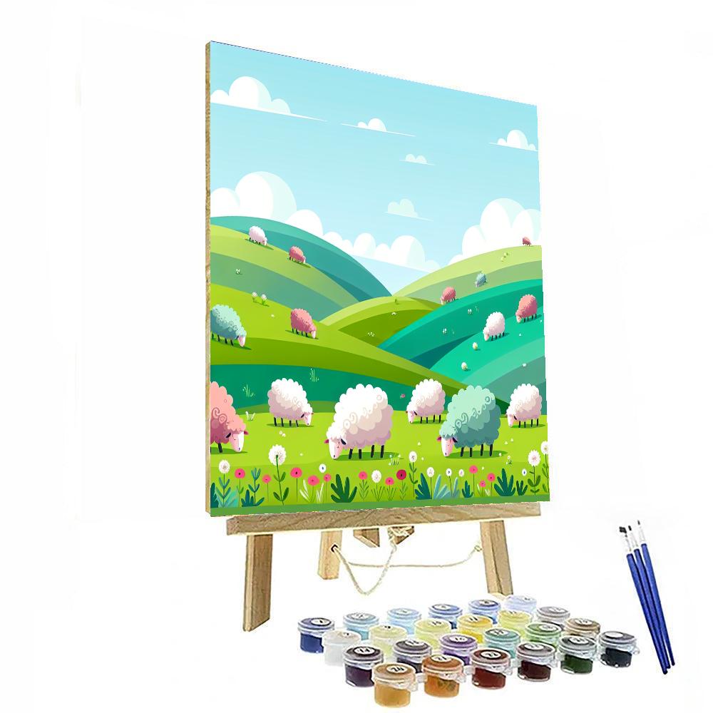 Rolling Hillside Grazing Painting By Numbers Kit