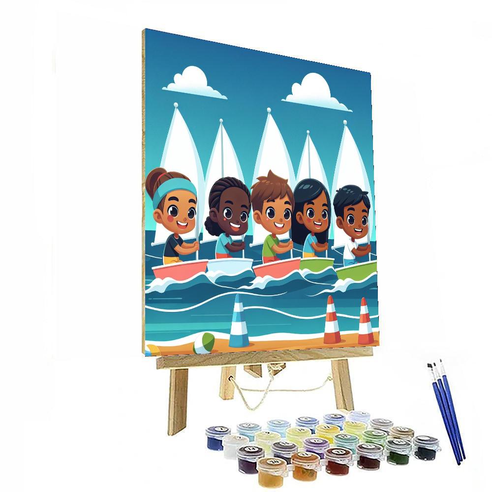 Seaside Sailing Race Paint By Numbers