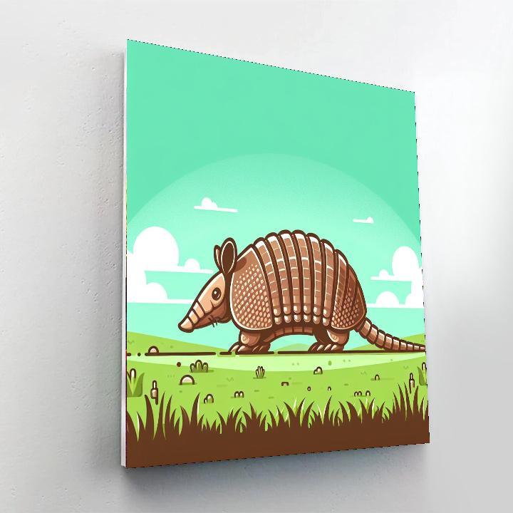 Adventurous Antics Of The Armadillo Number Painting