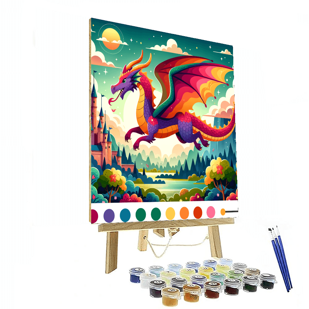 Mystical Dragon Tale Number Painting