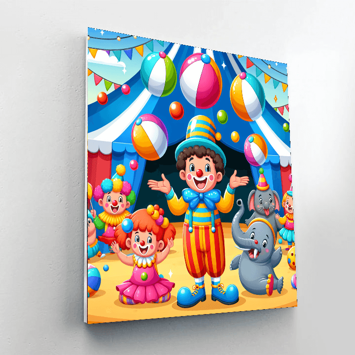 Cheery Circus Extravaganza Number Painting