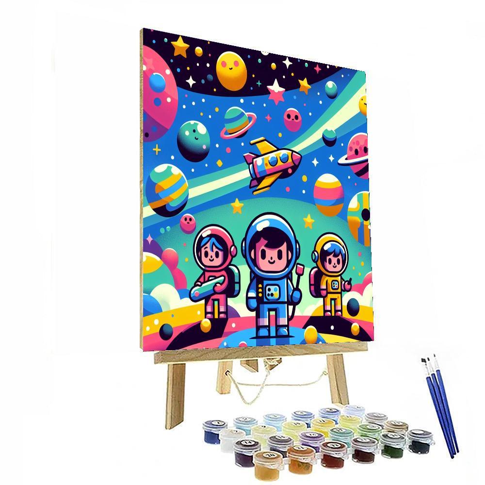 Friendly Galactic Rangers Number Painting