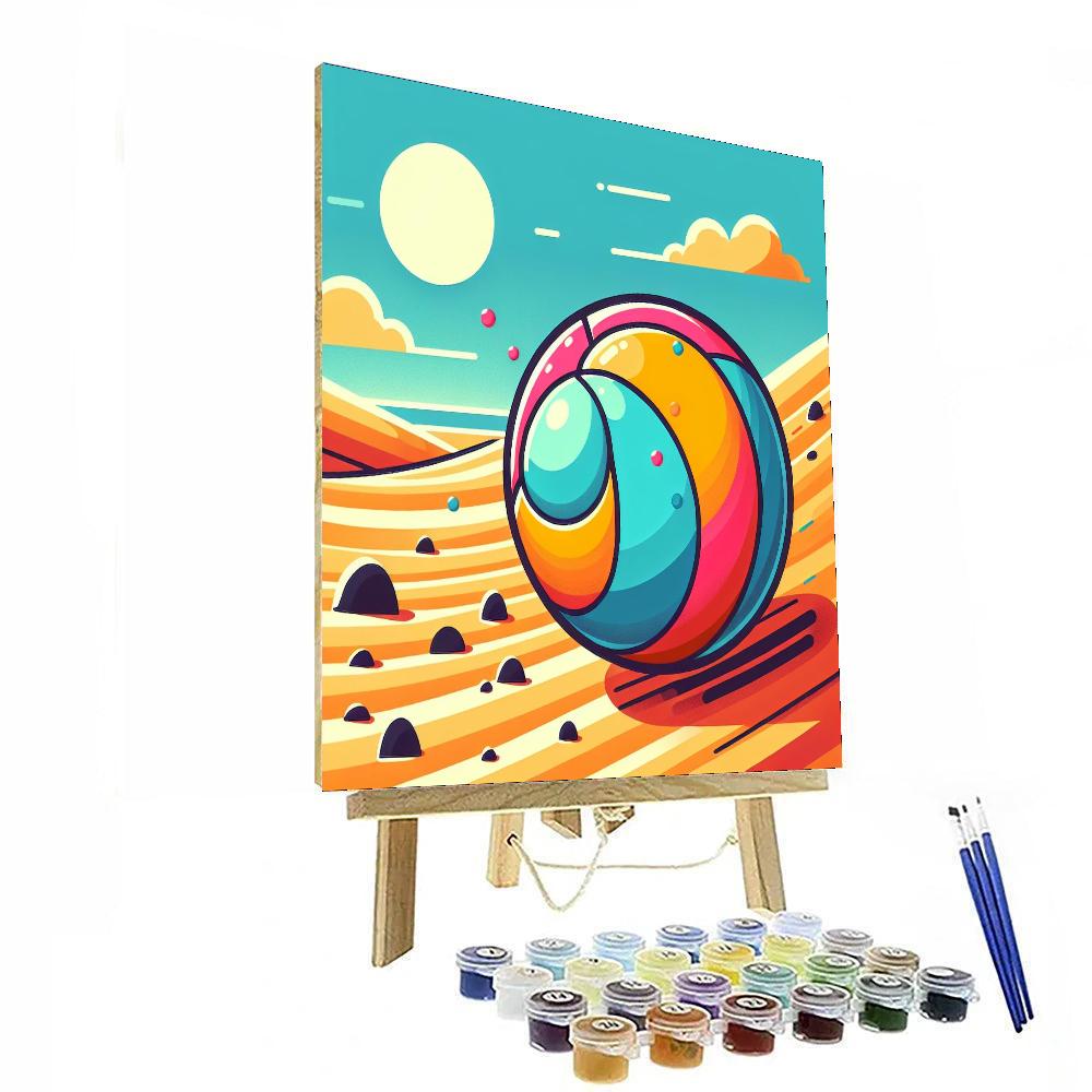 Bouncy Beach Ball Paint By Numbers Art