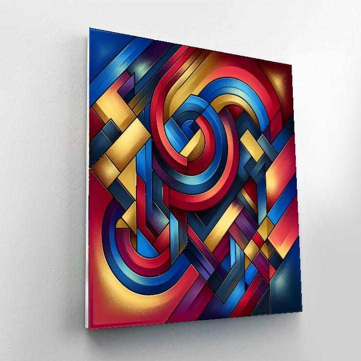 Geometric Abstract Harmony Paint By Number