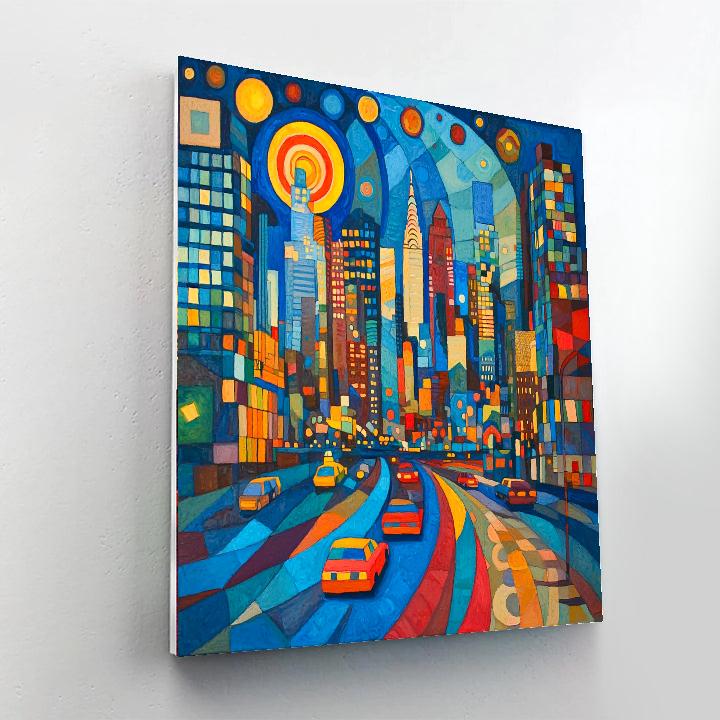 Wassily Kandinsky Inspired Abstract Cityscape Dazzle  Paint By Numbers