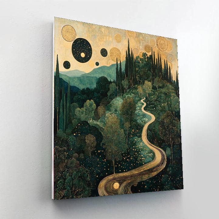 Gustav Klimt Inspired Ethereal Symphony Of Nature  Paint By Numbers Art