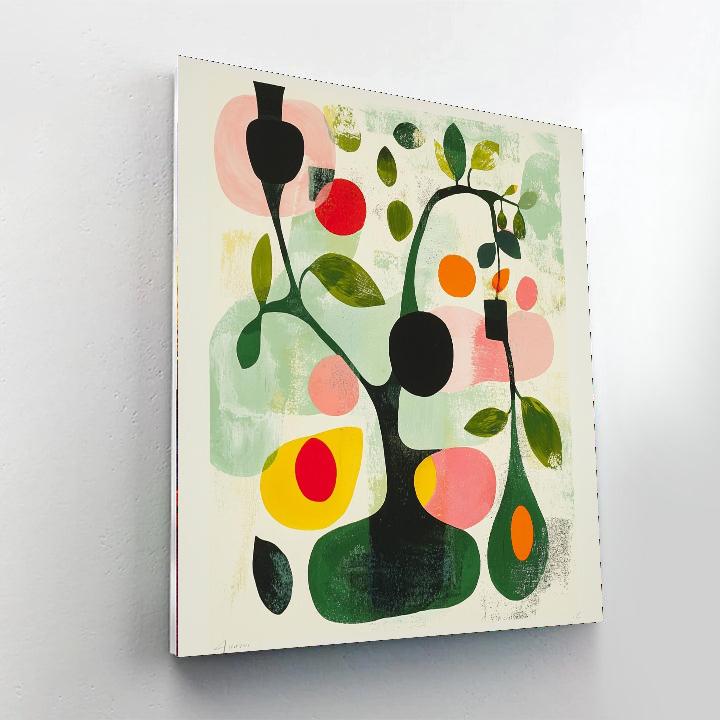 Joan Miró Inspired Organic Whispers  Number Painting