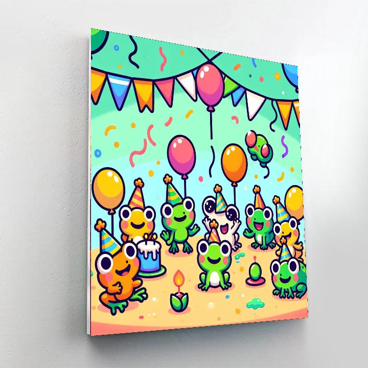 Frog Fiesta Frolic Paint By Numbers