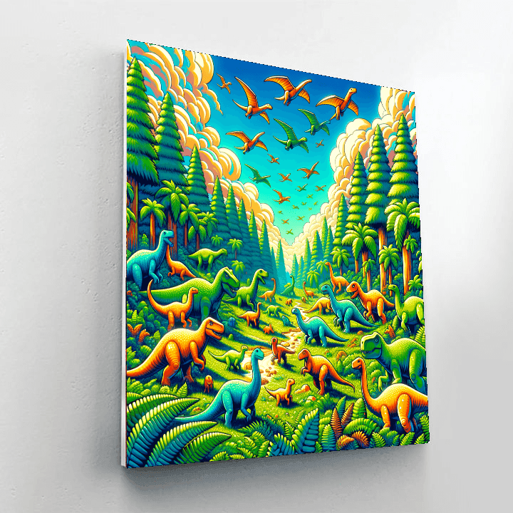 Adventurous Dino World Paint By Number