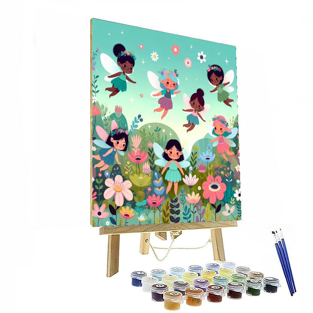 Garden Fairy World Number Painting