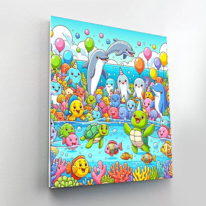 Bubbly Ocean Party Painting By Numbers Kit
