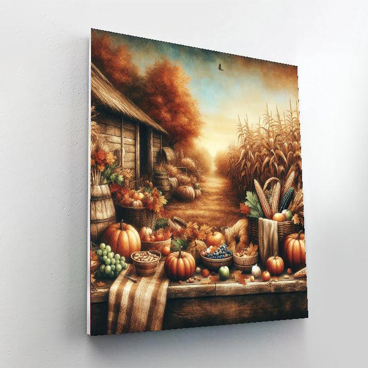 Rustic Harvest Blessings Paint By Color