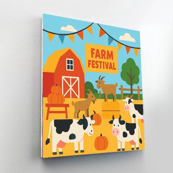 Happy Farm Festival Painting Number Kit
