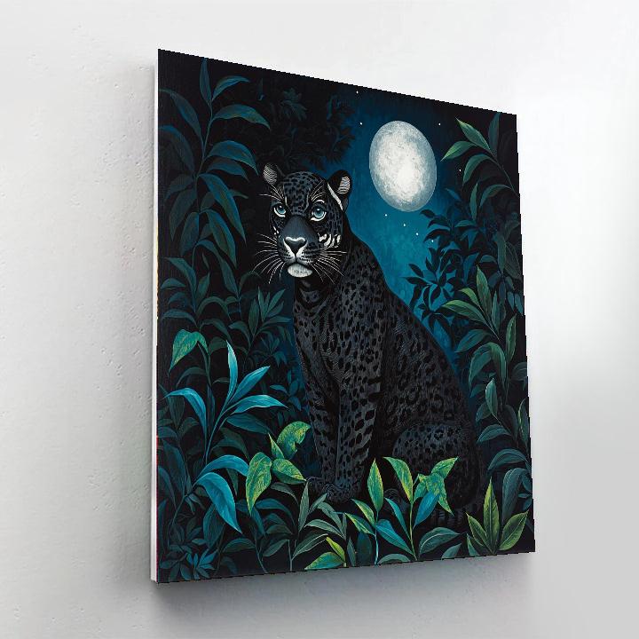 Frida Kahlo Inspired Oasis Of The Midnight Jaguar  Painting Number Kit