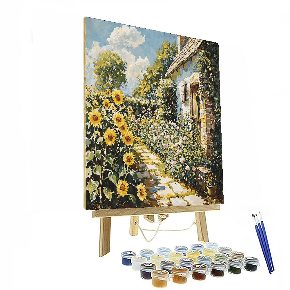 Helen Allingham Inspired Cottage Garden Afternoon  Paint By Color