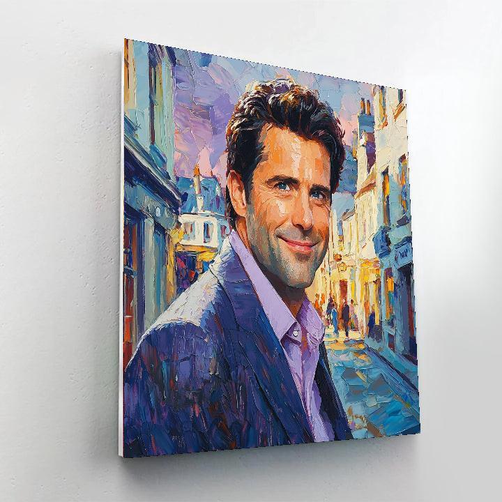 Hugh Grant: The Charming Gentleman Of Romantic Comedies Number Painting