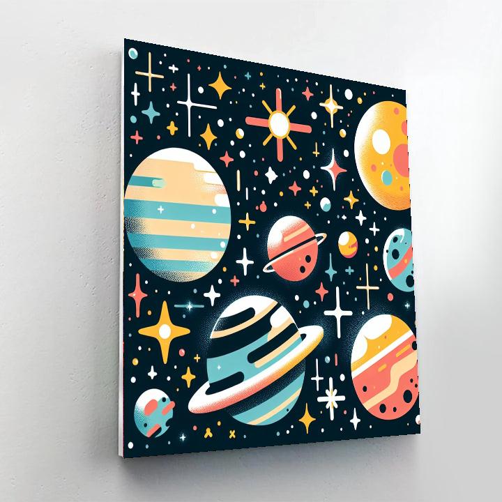 Glittering Galaxy Gala Numbered Painting Kits