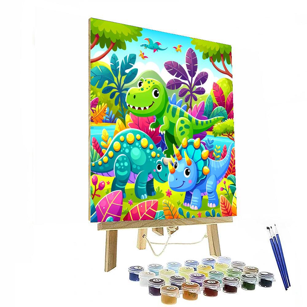 Exciting Dino Safari Numbered Painting Kits