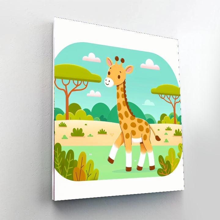 Gigantic Giraffe Adventure Painting Number Kit