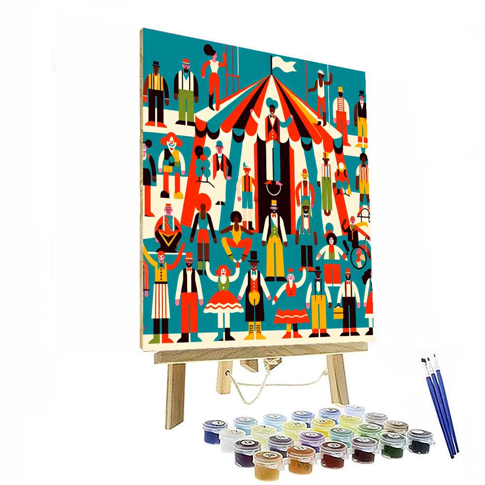 Whimsical Circus Carnival DIY Paint By Numbers
