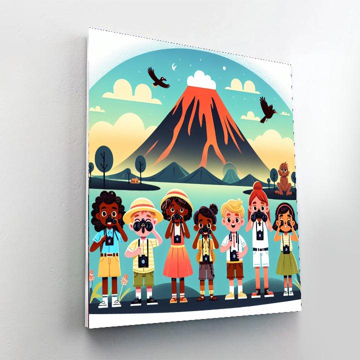 Volcano Adventure Safari Numbered Painting Kits
